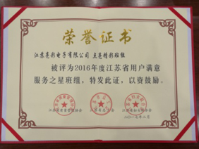 Jiangsu Province Customer Satisfaction Service Star